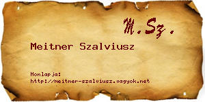 Meitner Szalviusz névjegykártya